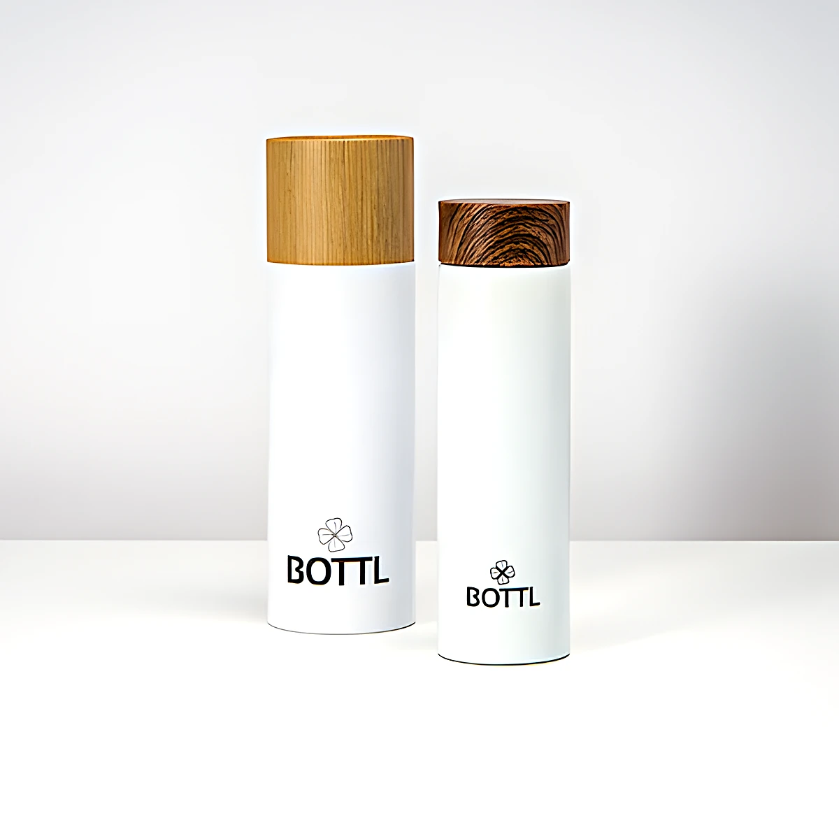 BOTTL Steel in wit, met ruimte voor je logo